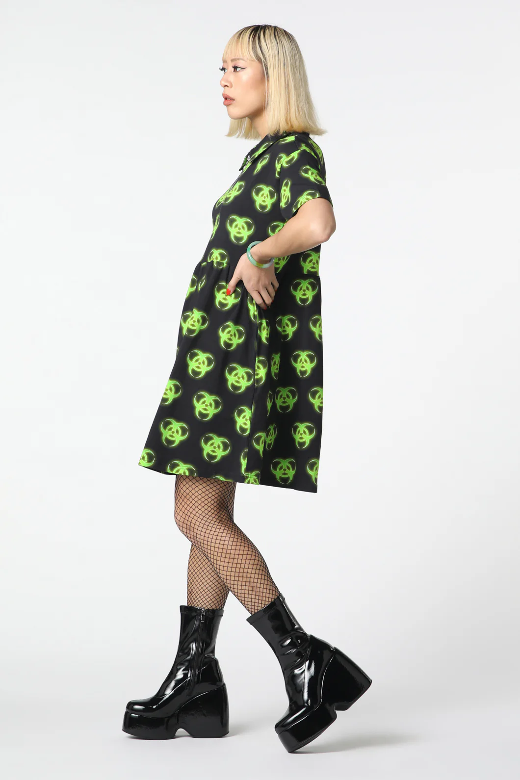 Biohazard Print Smock Dress - Image 3