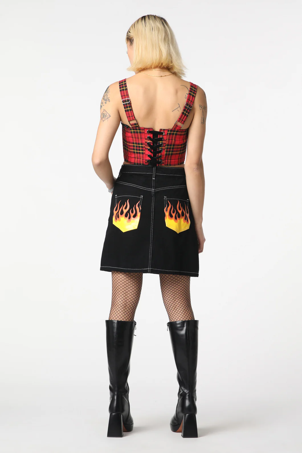 Burn Baby Denim Mini Skirt - Image 6
