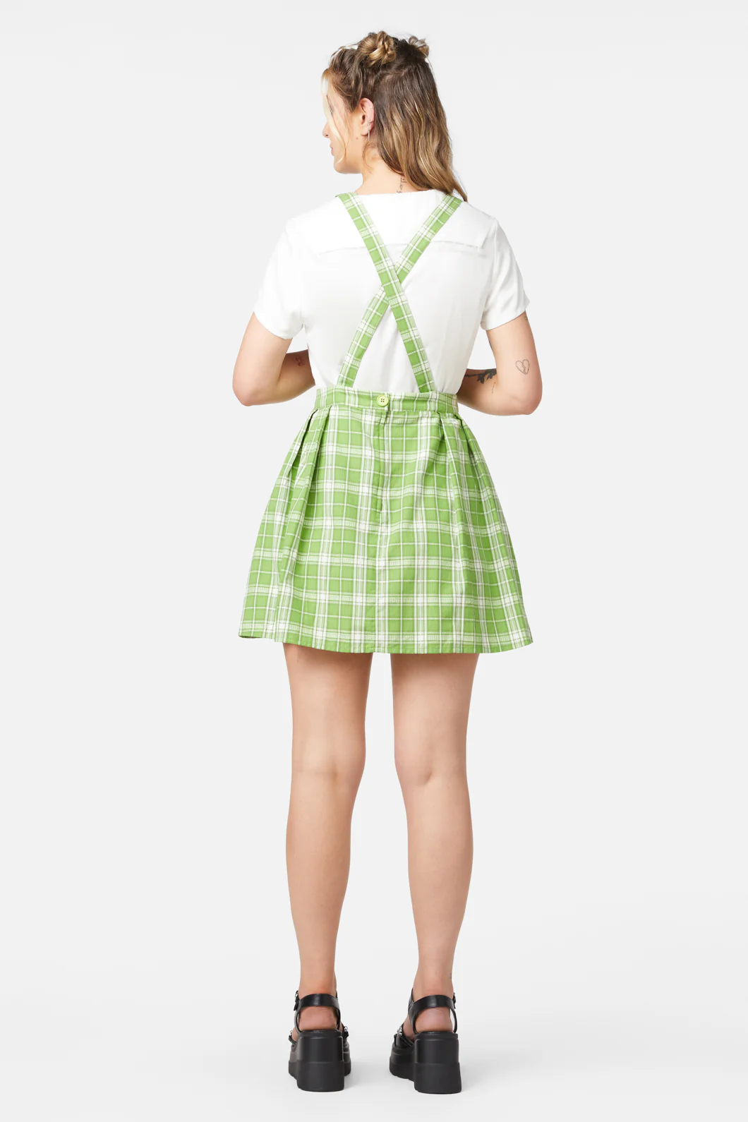 Dazed Tartan Pleat Pinny - Image 5