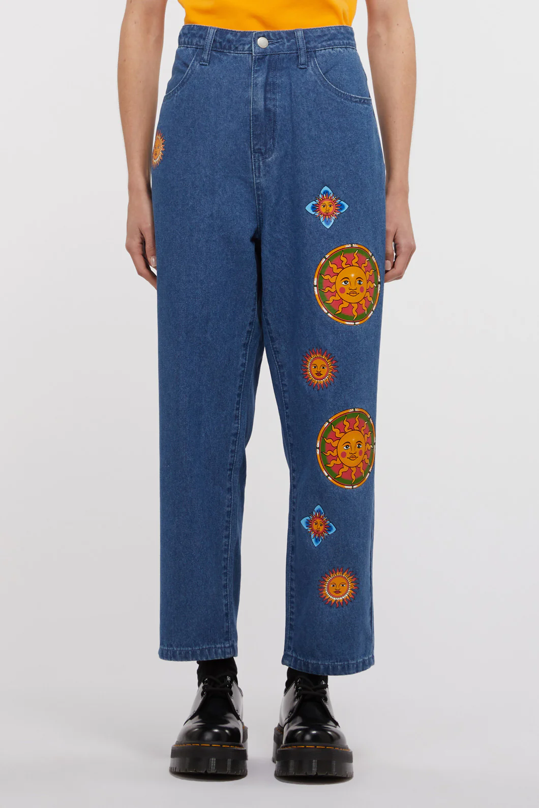 Denim Sun Embroidery Jean - Image 3