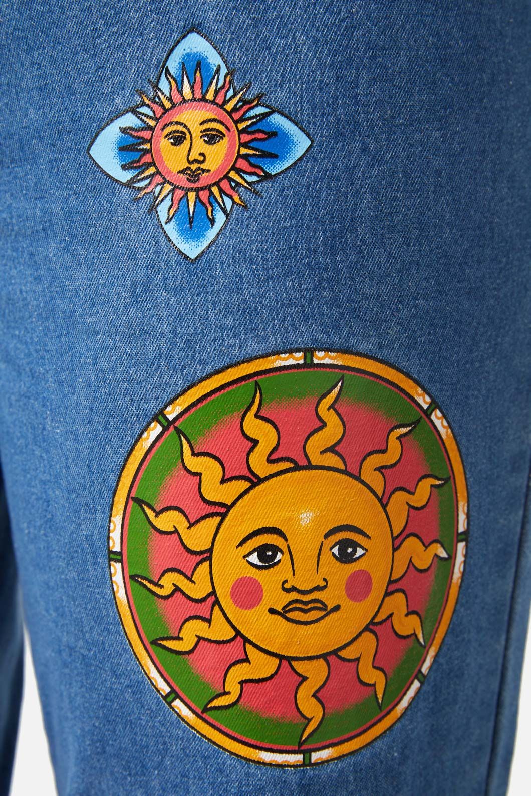 Denim Sun Embroidery Jean - Image 9