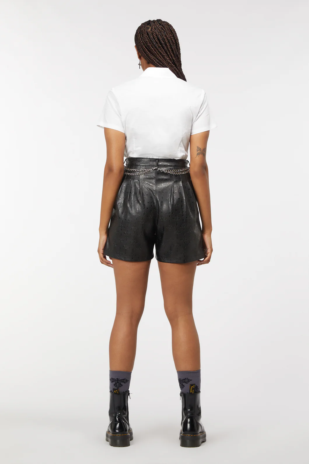 Embossed PU Short - Image 6