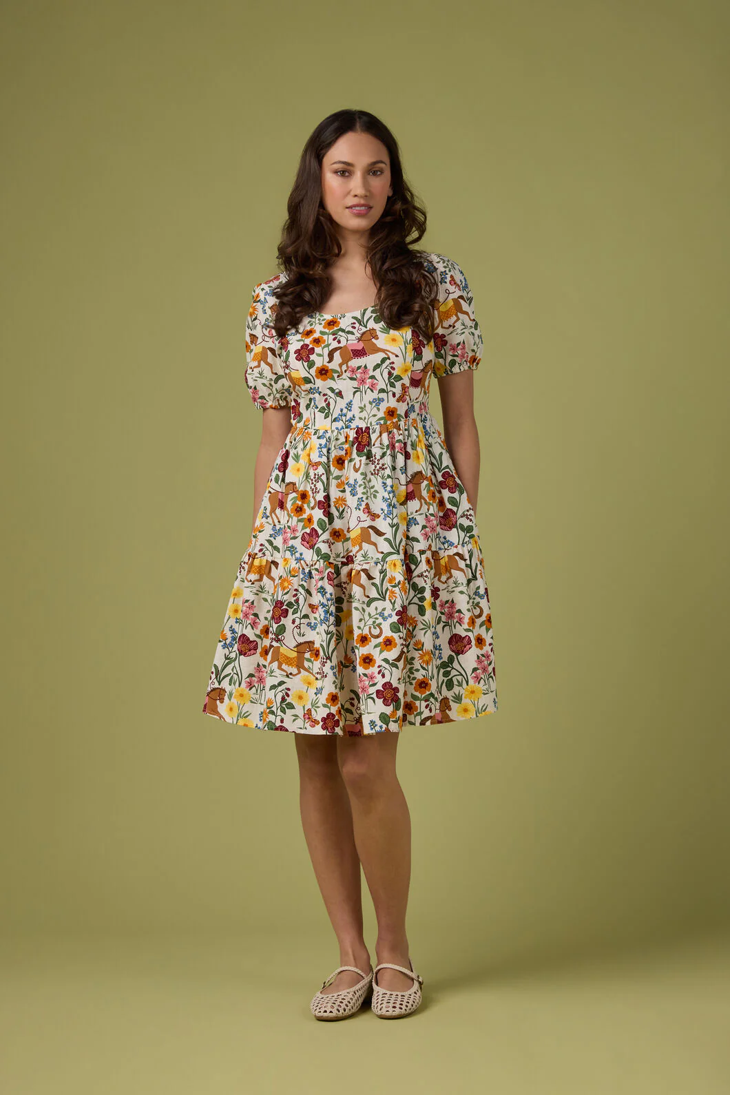 Fancy Horses Tiered Mini Dress - Image 4