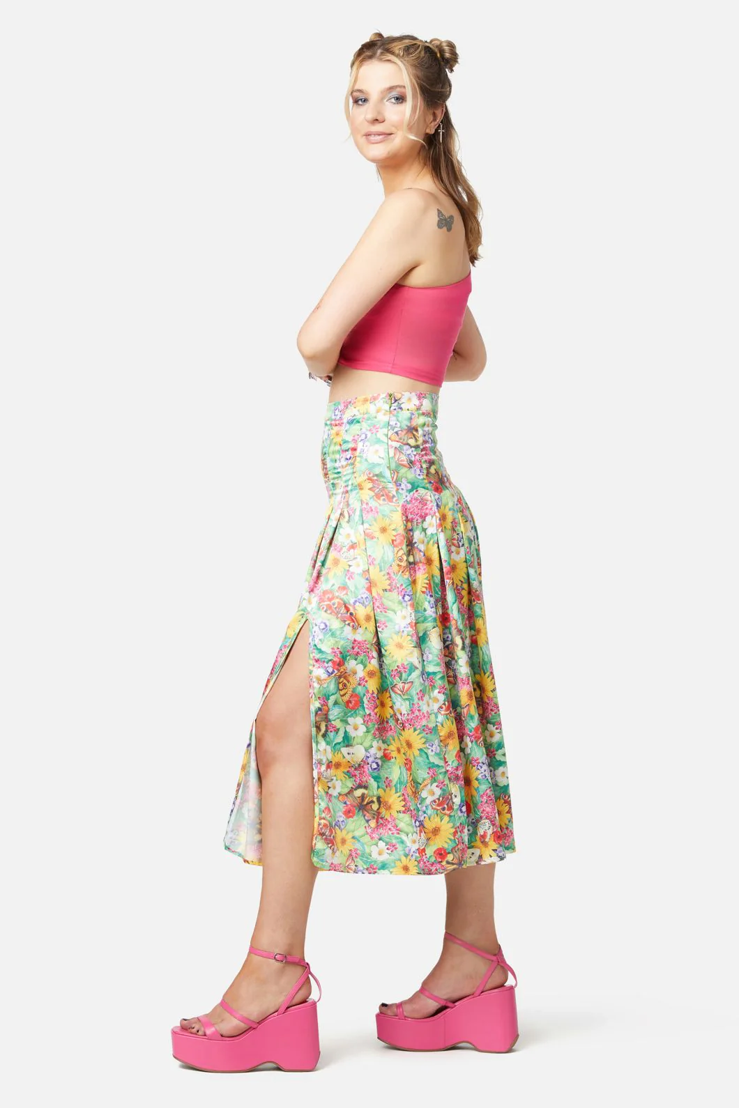 Glade Satin Midi Skirt - Image 3