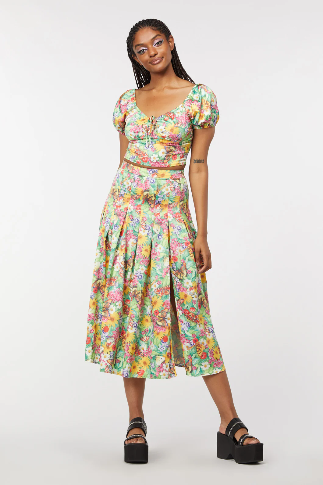 Glade Satin Midi Skirt - Image 6