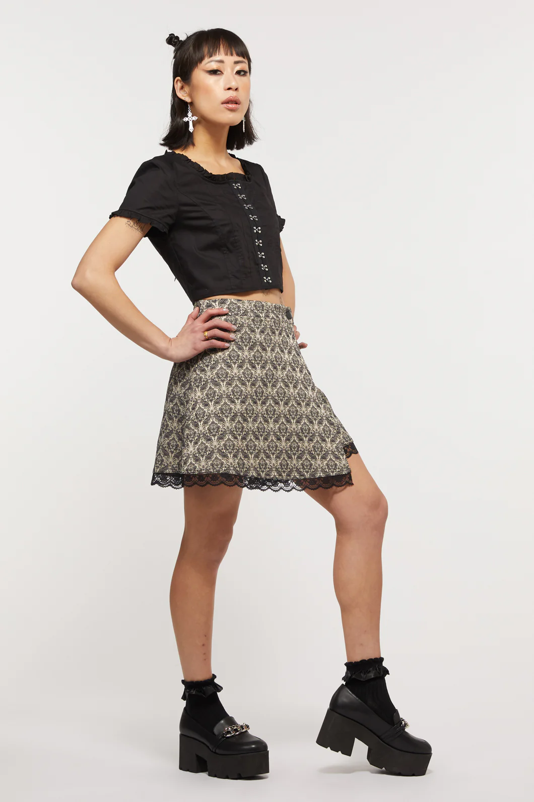 Gothic Secrets Crop Blouse - Image 3