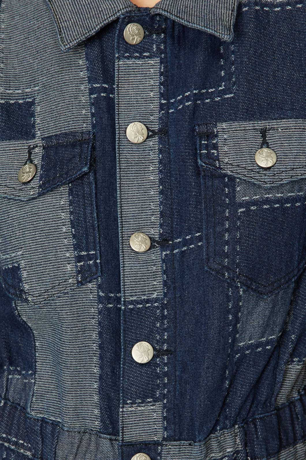 Patchwork Denim Boilersuit - Image 5