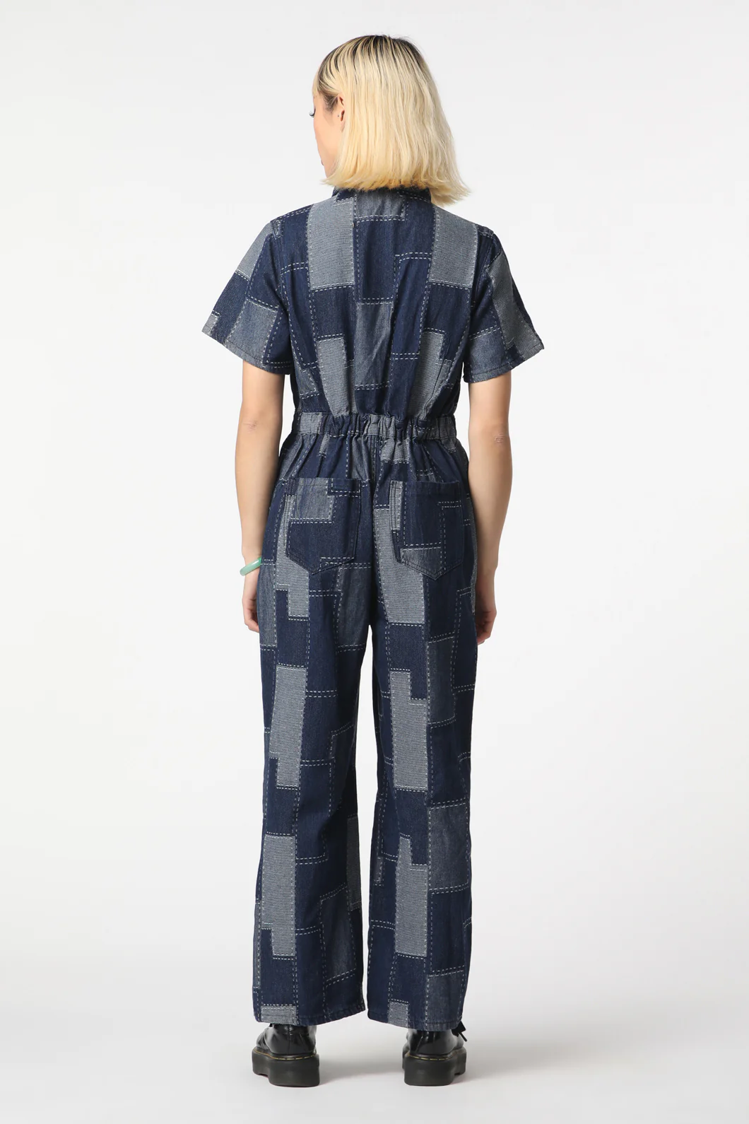 Patchwork Denim Boilersuit - Image 9