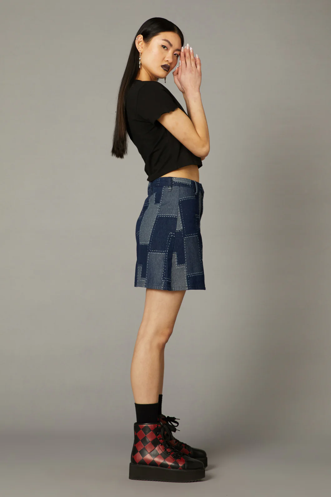 Patchworm Denim Skirt - Image 3