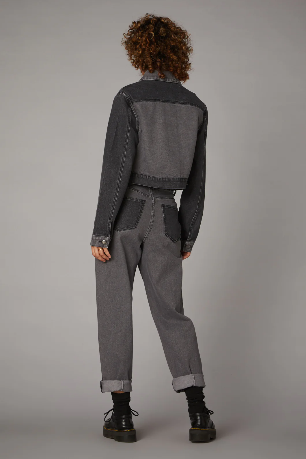 Washed Denim Goth Jacket - Image 10