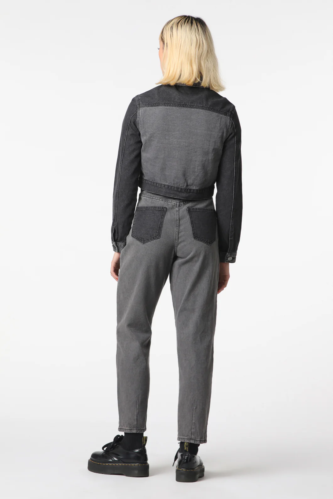 Washed Denim Goth Jacket - Image 5