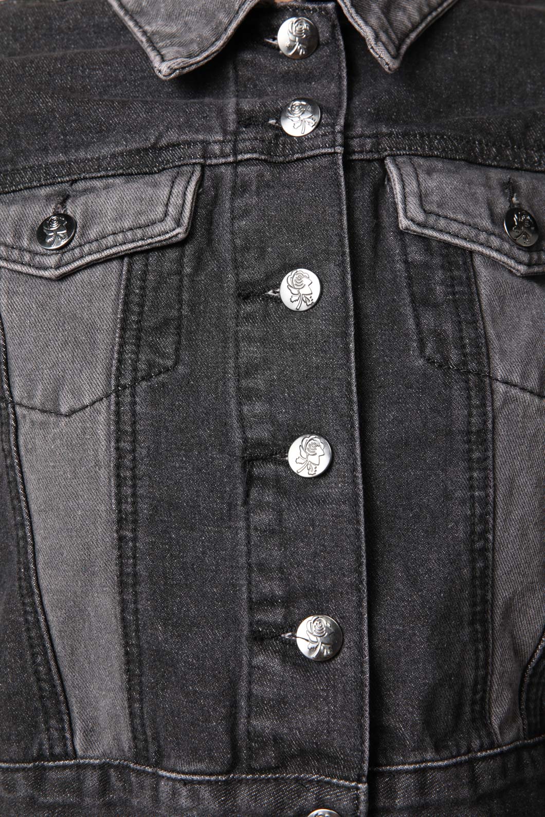 Washed Denim Goth Jacket - Image 6